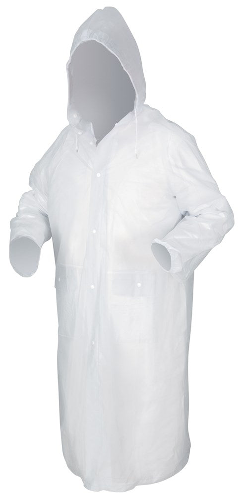 MCR Safety O72CL Squall Series Rain Gear .20mm PVC Rainwear 2 Piece Waterproof Clear Rain Coat Detachable Hood (1 EA)