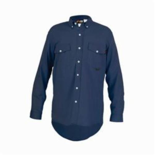 MCR Safety S1NL MCR Safety FR Gear Flame Resistant (FR) Work Shirt 100% Cotton, Navy (1 EA)