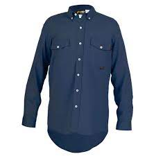 MCR Safety S1NX3 MCR Safety FR Gear Flame Resistant (FR) Work Shirt 100% Cotton, Navy (1 EA)