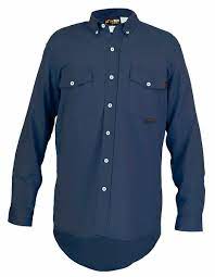 MCR Safety S1NX3T MCR Safety FR Gear Flame Resistant (FR) Work Shirt 100% Cotton, Navy (1 EA)