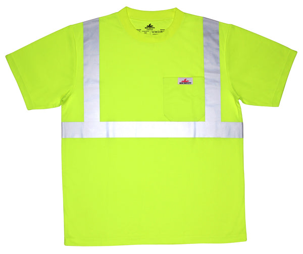 MCR Safety STSCL2MLX3 Luminator® Series Hi-Vis Safety Work T-Shirts Soft Polyester Birdseye Mesh Fabric Meets ANSI/ISEA 107 2020 Standard Type R Class 2 Complaint Short Sleeves Tagless Design (1 EA)