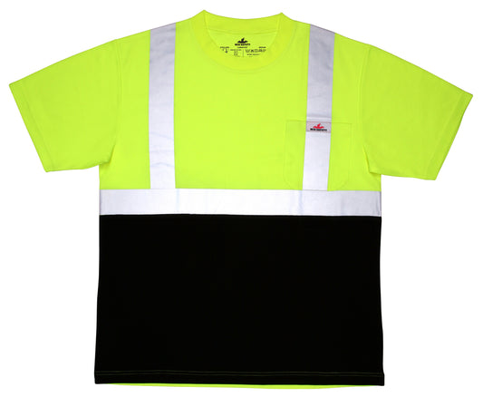 MCR Safety STSCL2MSLX3 Luminator® Series Hi-Vis Safety Work T-Shirts Soft Polyester Birdseye Mesh Fabric Meets ANSI/ISEA 107 2020 Standard Type R Class 2 Compliant Short Sleeve and Tagless Design (1 EA)