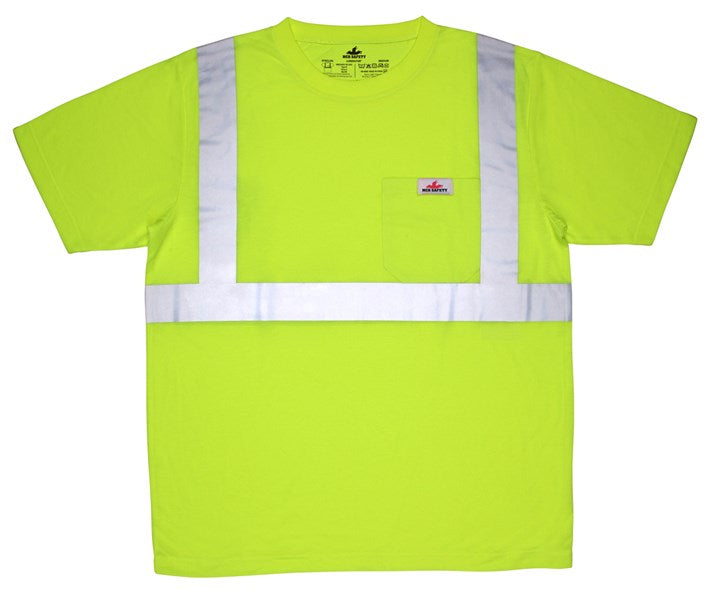 MCR Safety STSCL2SLL Luminator® Series Hi Vis Safety Work T-Shirts Soft Polyester Jersey Knit Fabric Meets ANSI/ISEA 107 2020 Standard Type R Class 2 Compliant Short Sleeve and Tagless Design (1 EA)