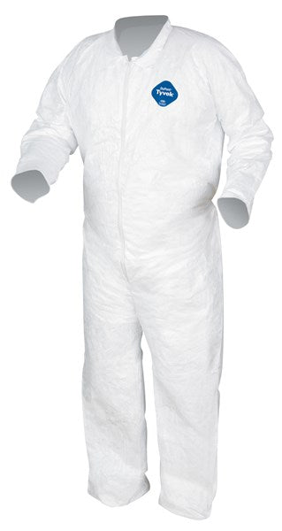 MCR Safety TY120SL DuPont™ Tyvek® Coverall with Collar Open Sleeves and Ankles Zipper Front Closure (1 CS)