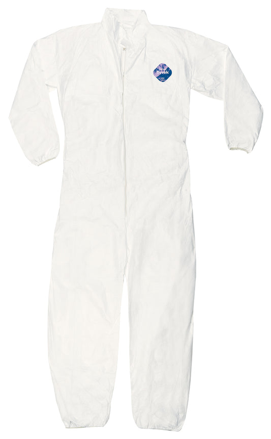 MCR Safety TY125SL DuPont™ Tyvek® Coverall with Collar Zipper Front Closure Elastic Sleeves and Ankles (1 CS)