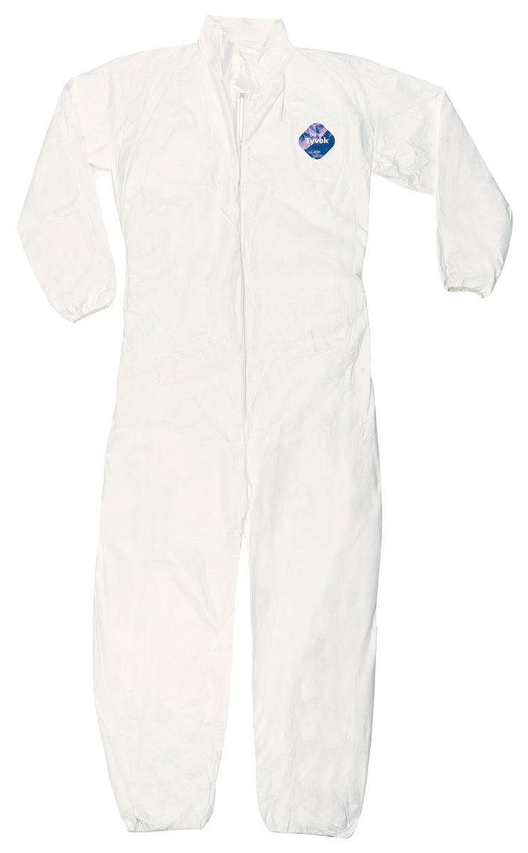 MCR Safety TY125SX2 DuPont™ Tyvek® Coverall with Collar Zipper Front Closure Elastic Sleeves and Ankles (1 CS)