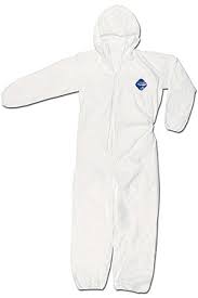 MCR Safety TY127SL DuPont™ Tyvek® Coverall with Zipper Front Elastic Sleeves and Ankles Attached Hood (1 CS)