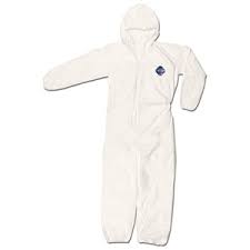 MCR Safety TY127SX3 DuPont™ Tyvek® Coverall with Zipper Front Elastic Sleeves and Ankles Attached Hood (1 CS)