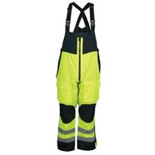 MCR Safety UT38BPX5 UltraTech® Hi Vis Rain Pants ANSI/ISEA 107 2020 Class E Bib Style Pants with Zippered Front Full Elastic Adjustable Suspenders Inner Knee Pad Pockets (1 EA)