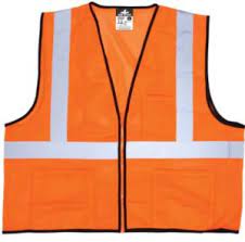 MCR Safety VCL2MOZM Luminator® Series Hi-Vis Reflective Orange Safety Vest Zipper Front Closure Meets ANSI/ISEA 1007 2020 Standard Type R Class 2 Compliant  (1 EA)