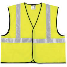 MCR Safety VCL2SLL Luminator® Series Hi-Vis Reflective Lime Safety Vest Meets ANSI/ISEA 107 2020 Standard Type R Class 2 Compliant  Solid Fabric with 2 Inch Silver Stripes Hook and Loop Front Closure (1 EA)