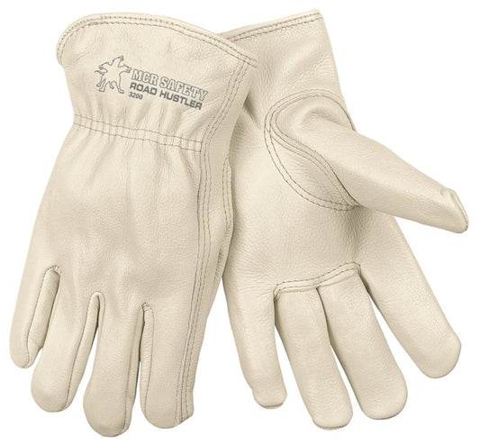 MCR Safety VP3200L Road Hustler Premium Grain Leather Leather Drivers Work Gloves Keystone Thumb Vending Packaged (1 Pair)