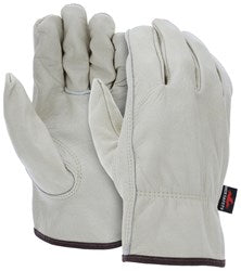 MCR Safety VP3211L Vending Packaged Work Gloves Unlined Select Grain Cow Leather Grain Leather Drivers Gloves with Keystone Thumb (1 Pair)