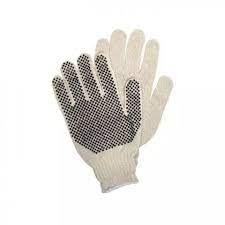 MCR Safety VP9650SM Natural Cotton / Polyester Work Gloves 7 Gauge Regular Weight PVC Dots on One Side (1 Pair)