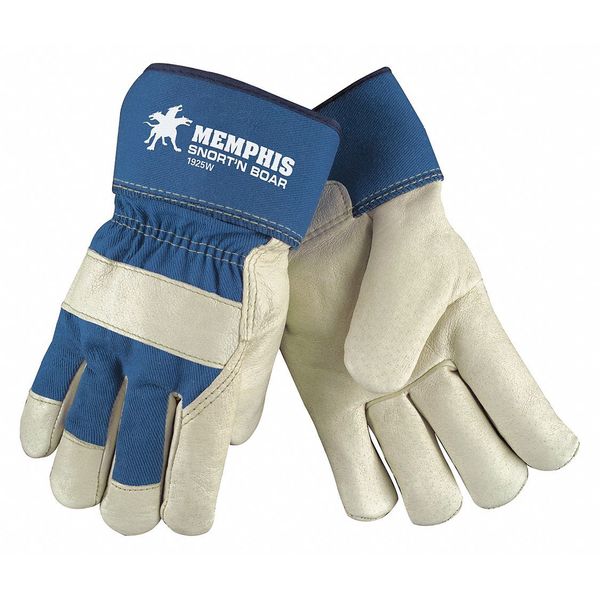 MCR Safety 1925WL Snort-N-Boar  Insulated Leather Palm Work Gloves Premium Grain Pigskin, Wool Lined 2.5 Inch Rubberized Safety Cuff (1 DZ)