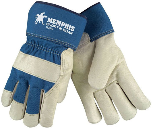 MCR Safety 1925WM Snort-N-Boar  Insulated Leather Palm Work Gloves Premium Grain Pigskin, Wool Lined 2.5 Inch Rubberized Safety Cuff (1 DZ)