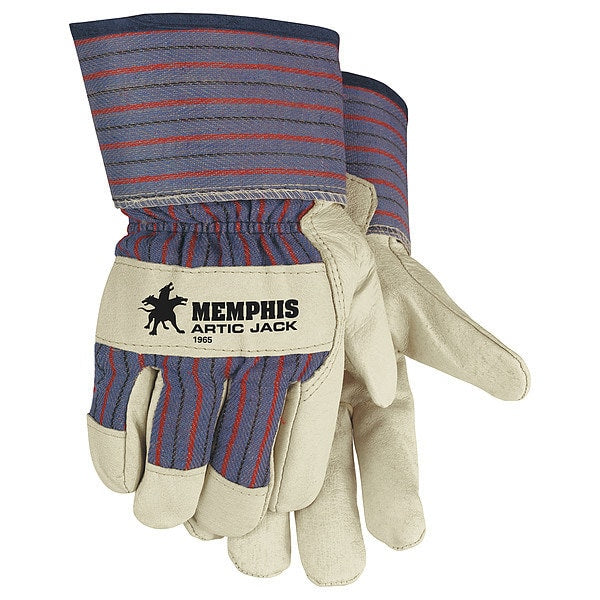 MCR Safety 1965L Artic Jack® Premium Grain Pigskin Insulated Leather Palm Work Gloves 2.5-Inch Rubberized Safety Cuff Thermosock® Lined (1 DZ)