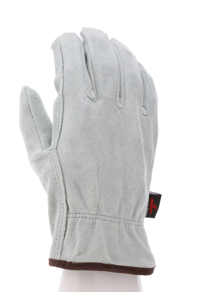 MCR Safety 3120S Leather Drivers Work Gloves Select Natural Pearl Gray Split Leather Straight Thumb (1 DZ)