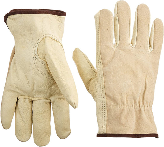 MCR Safety 3405L Leather Drivers Work Gloves Select Grade Grain Palm and Split Back Keystone Thumb (1 DZ)