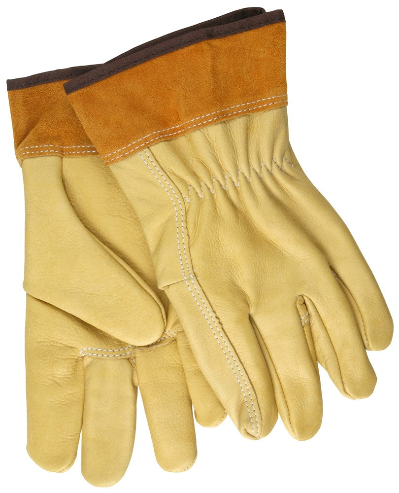 MCR Safety 4903LL MCR Safety Welding Leather Welding Work Gloves Select Grade Grain Cowskin Leather Split Leather Cuff (1 DZ)
