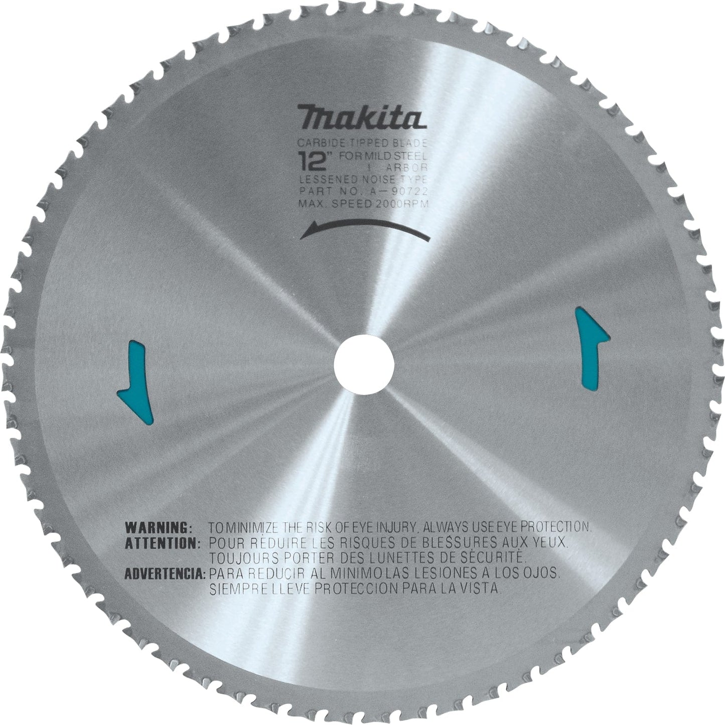 Makita A-90722 12" 60T Carbide‘Tipped Saw Blade, Ferrous Metal