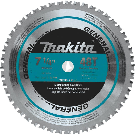 Makita A-93837 7‘1/4" 48T Carbide‘Tipped Saw Blade, Ferrous Metal