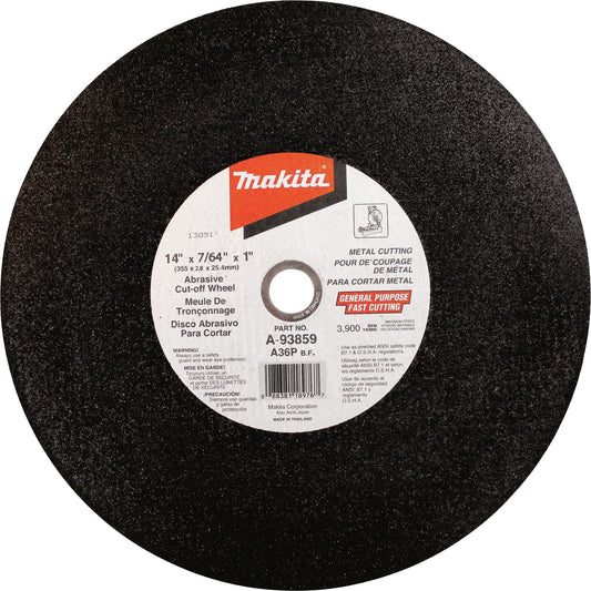 Makita A-93859-5 14" x 7/64" x 1" Abrasive Cut‘Off Wheel, 5/pk