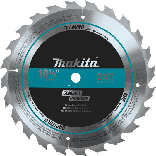 Makita A-94910 10‘1/4" 24T Carbide‘Tipped Circular Saw Blade, Framing