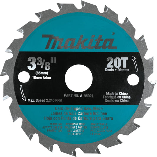 Makita A-95021 3‘3/8" 20T Carbide‘Tipped Circular Saw Blade, General Purpose