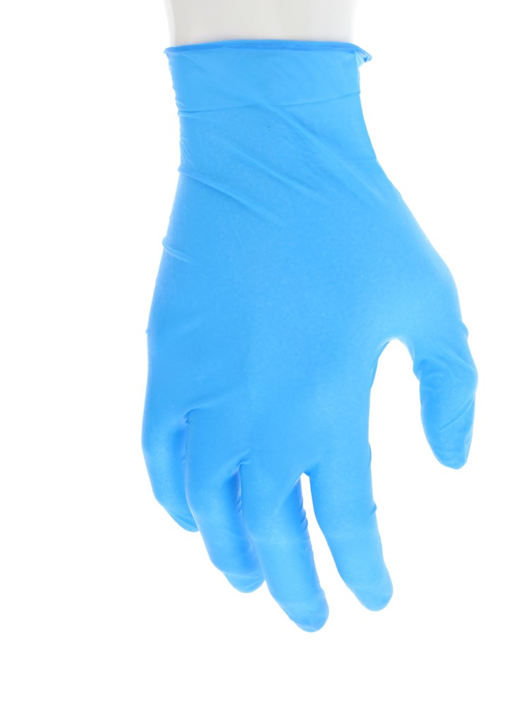 MCR Safety 6015XL 4 mil (5.8 g) NitriShield™ Gloves Powder Free Disposable Nitrile Industrial Food Service Grade Textured Finish 9.5 Inches Blue (1 CS)