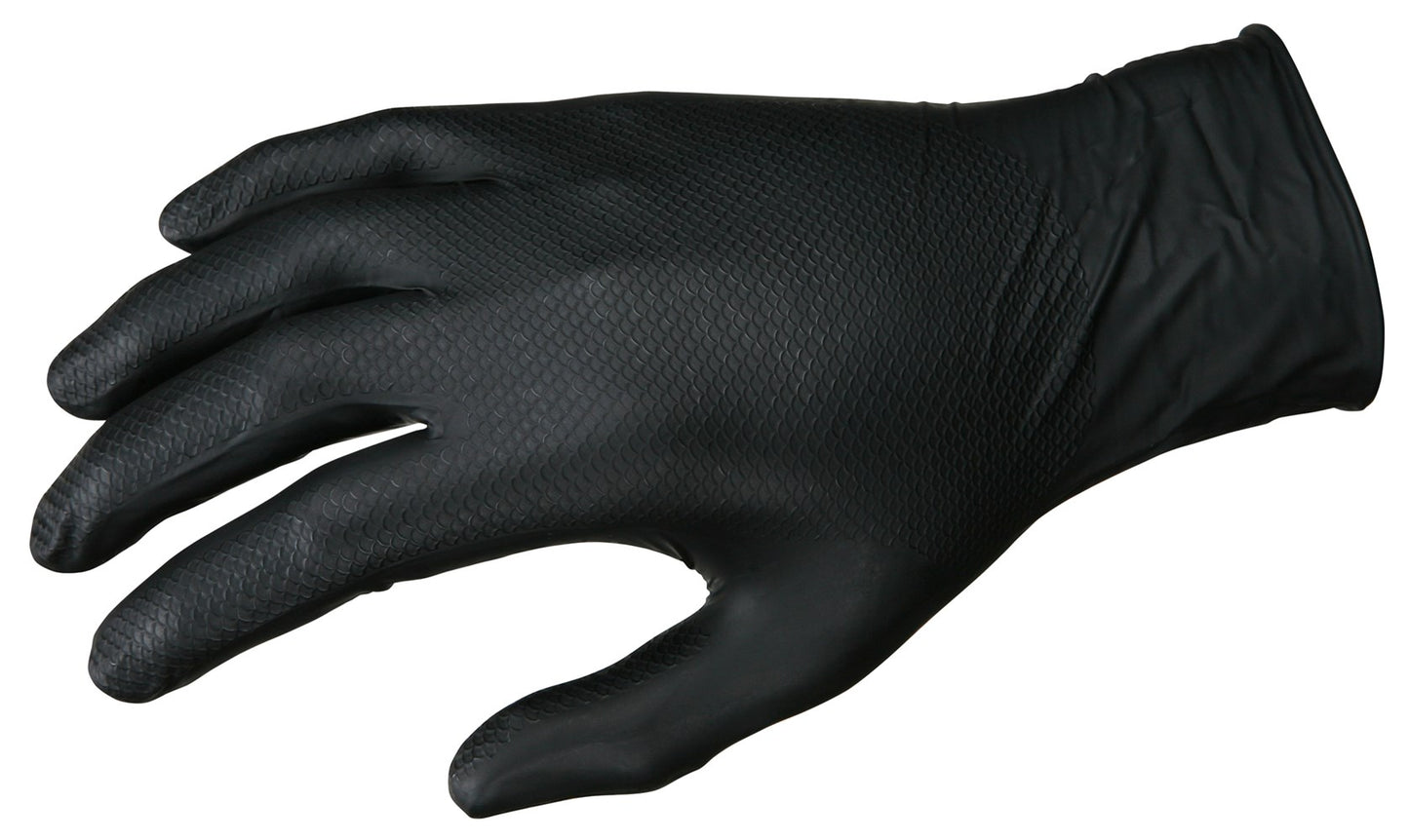 MCR Safety 6016BM 6 mil (6.3 g) NitriShield™ with Grippaz™ Powder Free Disposable Nitrile Industrial Food Service Grade Textured Grip 9.5 Inches Black (1 CS)