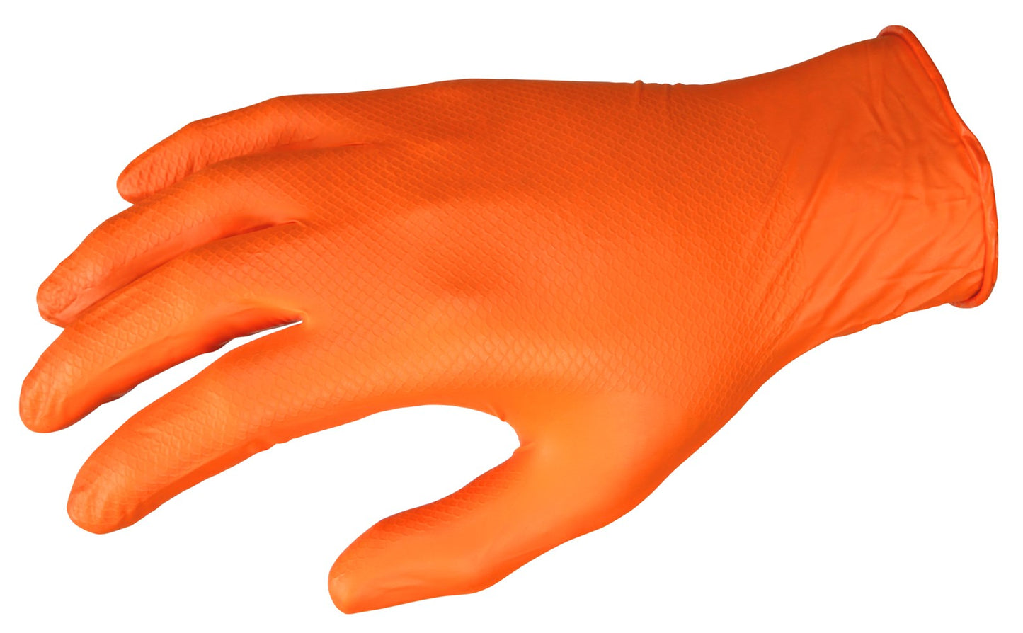 MCR Safety 6016OXXL 6 mil (6.2 g) NitrileShield™ with Grippaz™ Powder Free Disposable Nitrile Industrial Food Service Grade Textured Grip 9.5 Inches Orange (1 CS)