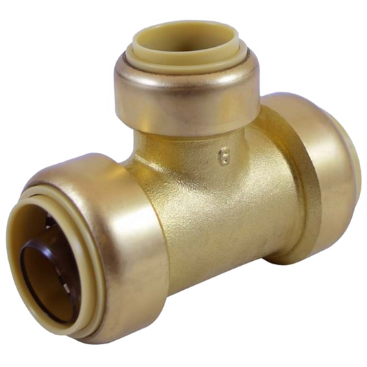 Legend Valves 456-183NL 3/4" x 1/2" x 1/2" Insta-Loc II No Lead DZR Forged Brass Push-Fit Reducing Tee