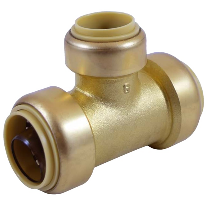 Legend Valves 456-185NL 3/4" x 1/2" x 3/4" Insta-Loc II No Lead DZR Forged Brass Push-Fit Reducing Tee