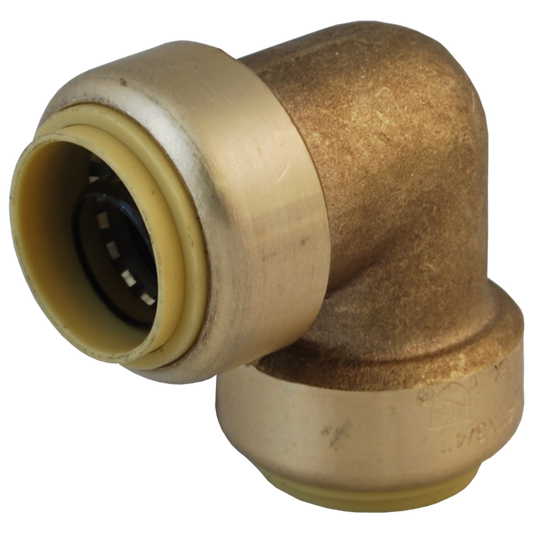 Legend Valves 456-055NL 1" Insta-Loc II No Lead DZR Forged Brass Push-Fit Elbow