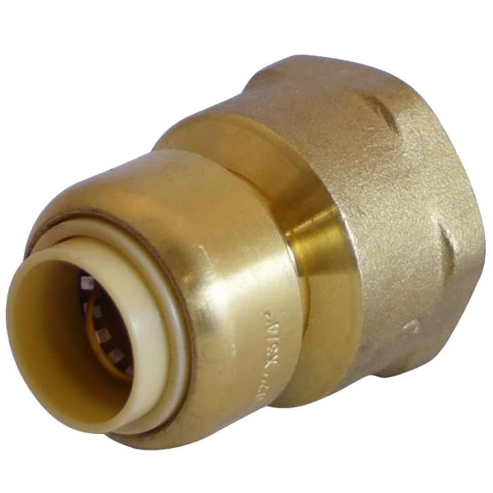 Legend Valves 456-704NL 1/2" x 3/4" Insta-Loc II No Lead DZR Forged Brass Push-Fit x FNPT Reducing Adapter