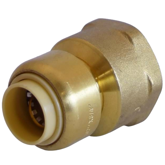Legend Valves 456-704NL 1/2" x 3/4" Insta-Loc II No Lead DZR Forged Brass Push-Fit x FNPT Reducing Adapter