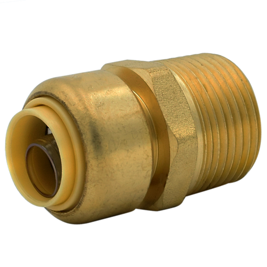 Legend Valves 456-754NL 1/2" x 3/4" Insta-Loc II No Lead DZR Forged Brass Push-Fit x MNPT Reducing Adapter