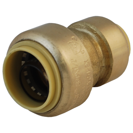Legend Valves 456-526NL 1" x 3/4" Insta-Loc II No Lead DZR Forged Brass Push-Fit Reducing Coupling