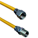 Jones Stephens G70120 3/8" OD (1/4" ID) X 24" Gas Connector, Yellow Coated Corrugated Stainless Steel, 3/8" FIP X 3/8" MIP