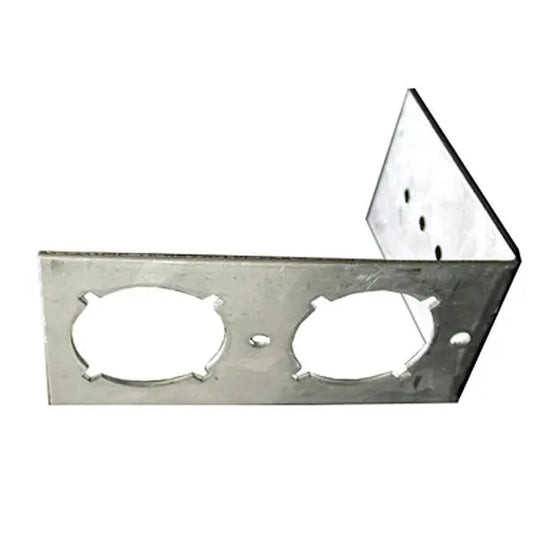 Jones Stephens B00009 Galvanized L Bracket with 1-3/8" Keyed Holes for PEX, Box of 50