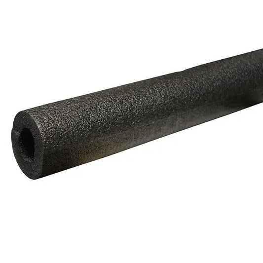 Jones Stephens I51078 7/8" ID (3/4" CTS 1/2" IPS) Semi-Slit Black Polyethylene Foam Pipe Insulation, 1/2" Wall Thickness, 240 ft. per Carton