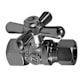 Jones Stephens S43031 5/8" OD Comp x 3/8" OD Comp Quarter-Turn Straight Supply Stop Valve with Cross Handle, Chrome Plated