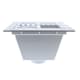 Jones Stephens S49053 3" PVC Hub Fit Floor Sink with 3/4 Top Grate and Dome Bottom Grate