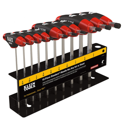 Klein Tools JTH410E 10 Pc. Sae Journeyman T-Handle Set W/ Stand