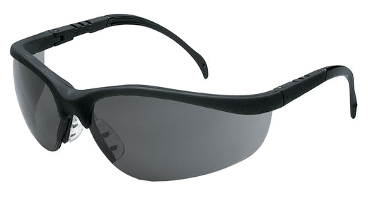 MCR Safety KD112 Klondike® KD1 Series Black Safety Glasses with Gray Lenses Adjustable Temple Length (1 Pair)