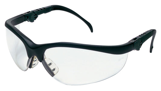 MCR Safety KD310 Klondike® KD3 Series Black Safety Glasses with Clear Lenses Soft and secure TPR nose piece (1 Pair)