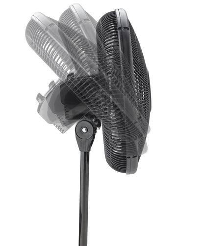 Lasko 2521 16" Oscillating 3-Speed Pedestal Fan, Black