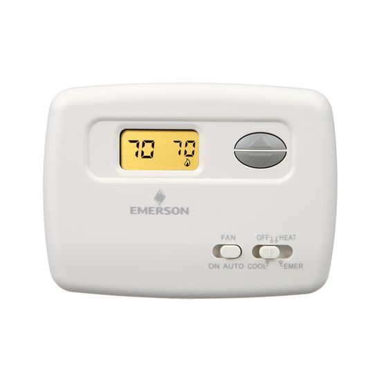 White Rodgers 1F79-111 1F79-111, Non-Programmable Thermostat, Backlit Display, 24 Volts, Horizontal