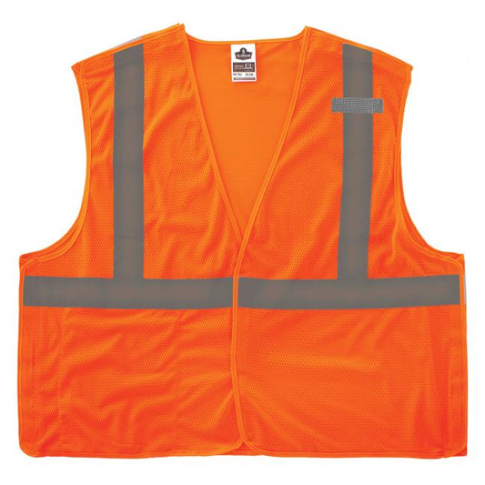 Ergodyne 24557 GloWear 8215BA-S Breakaway Mesh Hi-Vis Safety Vest - Type R, Class 2, Economy, Single Size 3XL (Orange)